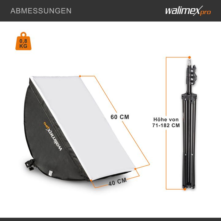 Image du produit Walimex pro 60W Softbox Bi Color Kit 2 (Boîte à lumière)