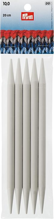 Produktbild Prym Strumpfstricknadeln, grau 10.00 mm, 20 cm, Karte 5 Stk., Kunststoff
