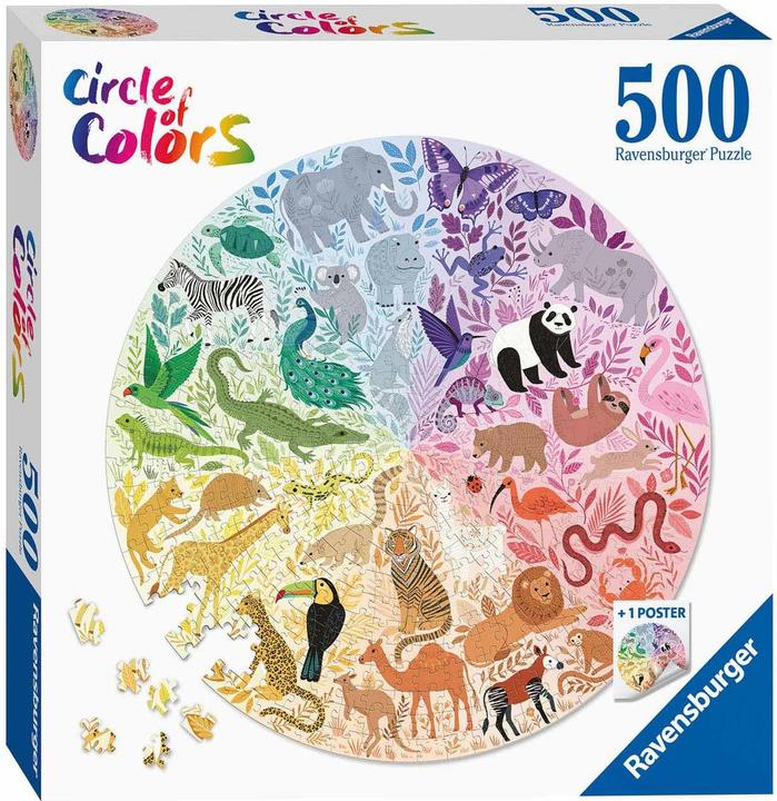 Produktbild Ravensburger Farbkreis-Puzzles - Tiere (500 Teile)