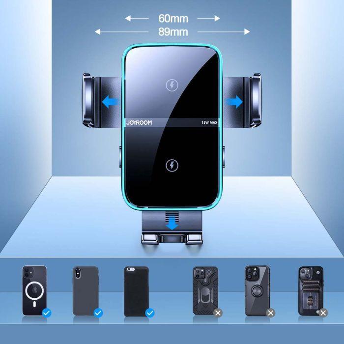 Produktbild Joyroom JR-ZS246 Car Dashboard Holder with Qi Inductive Charger (Black)