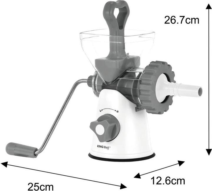 Actual product image Kinghoff Manueller Fleischwolf mit Wurstfüller