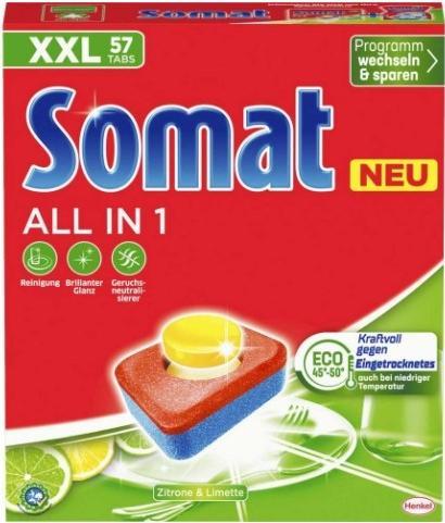 Somat All in 1 (Tabs, 57 Cycles de lavage)