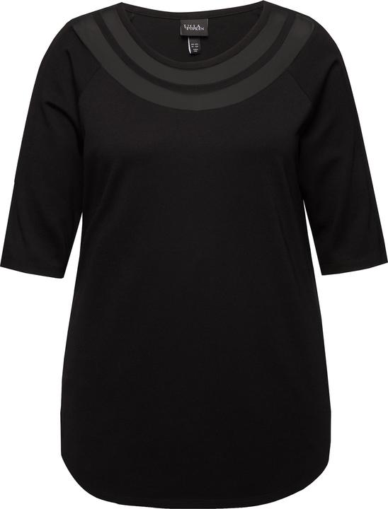 Produktbild Ulla Popken Shirt, Mesheinsatz, Classic, Rundhals, 3/4-Arm (42, 44)