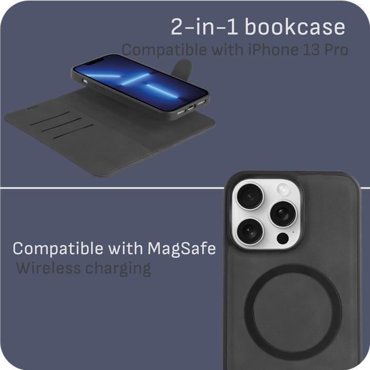 Produktbild Cazy Abnehmbare Brieftaschenhülle für iPhone 13 Pro, Abnehmbare Hülle, Magfit, 2-in-1-Design (Apple iPhone 13 Pro)