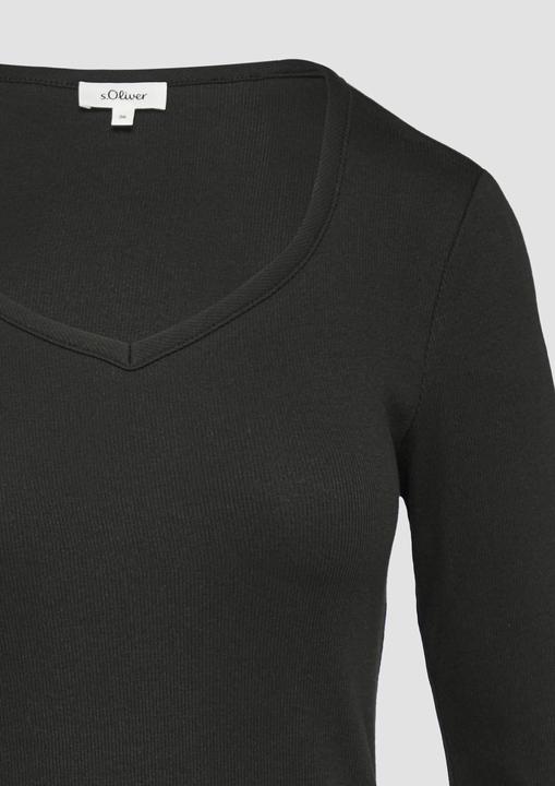 Produktbild S.Oliver T-Shirt Feines Jersey-Longsleeve mit Rippstruktur (44)