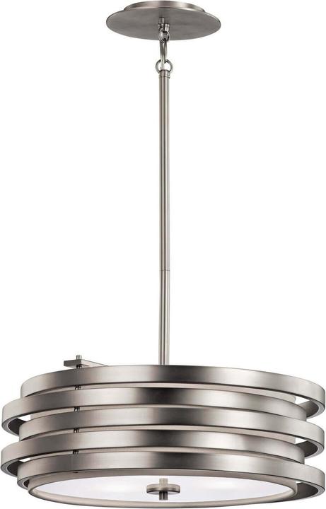 Actual product image Elstead Lighting Roswell pendant light E27 triple 18cm brushed nickel (E27, 1800 lm)