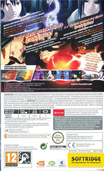 Produktbild Bandai Namco Naruto Ultimate Ninja Storm 3 Full Burst (Switch, Switch Lite, Switch OLED, DE)