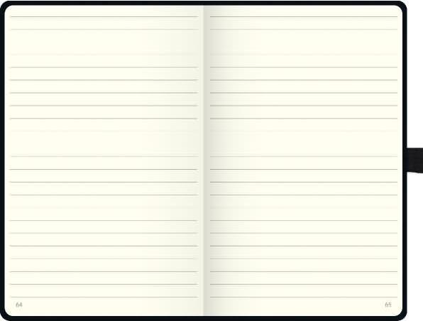 Image du produit Brunnen Carnet de notes KOMPAGNON env. DIN A5 ligné, noir couverture rigide 192, dont 16 détachables Se (A5, À rayures, Couverture rigide)