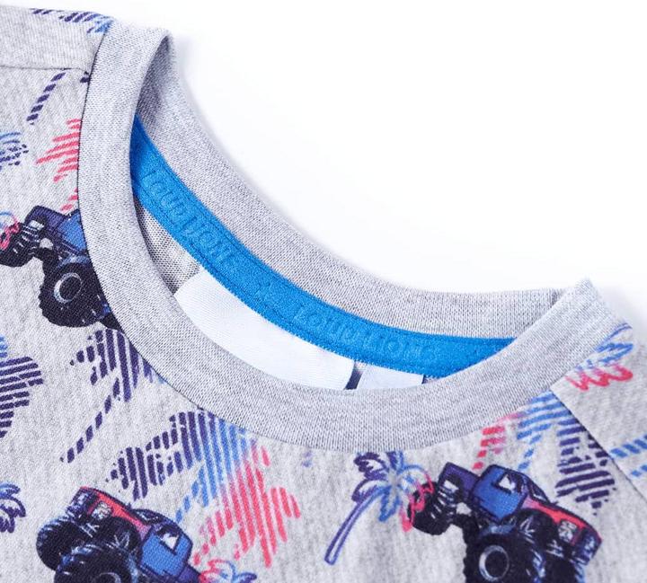 Image du produit vidaXL T-shirt enfant Gris Mélange 140,Matière : 100 (140)