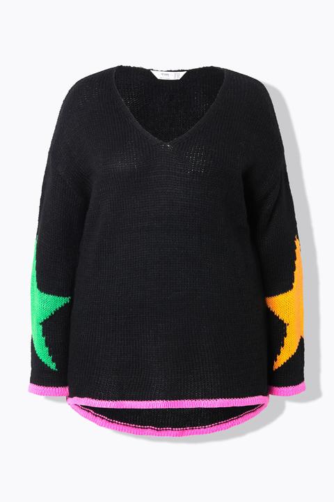 Produktbild Angel of Style Pullover, Loose Fit, Neon Rückenstern (56)