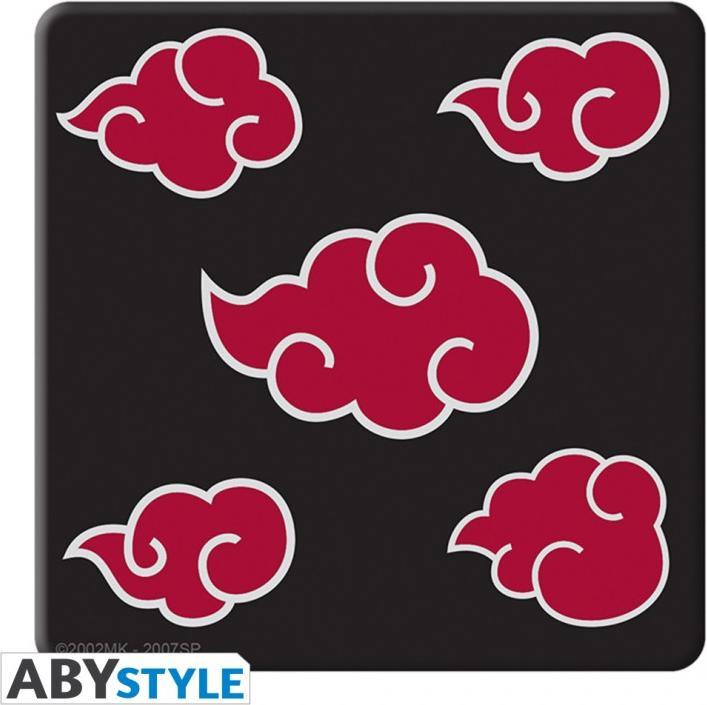 Actual product image ABYstyle NARUTO SHIPPUDEN - Set of 4 Coasters Emblems (4 x, Glass coaster)