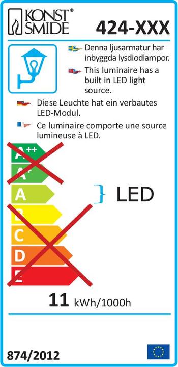 Energie-Label Konstsmide Vale (1000 lm, IP44)