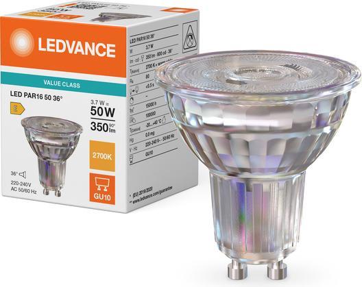 Image du produit Ledvance LED PAR165036 3.7W 827 GU10 P LEDV (GU10, 575 lm, 1x)