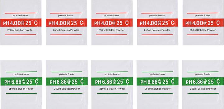 Image du produit Ideoon Professionelles 10er-Set pH-Kalibrierlösungen, Hochpräzise pH 4.00 & pH 6.86 Pufferlösung