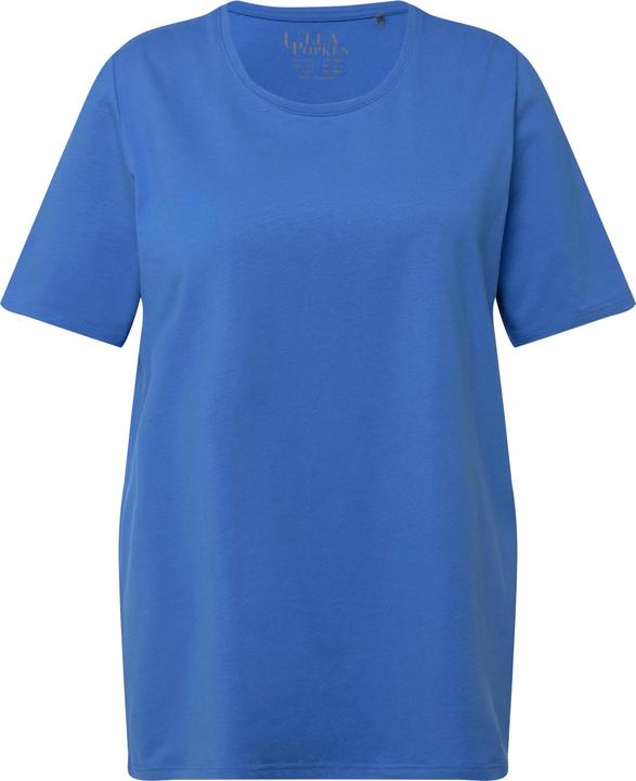 Image du produit Ulla Popken T-shirt en coton bio. Col rond et manches courtes. Coupe évasée (60)