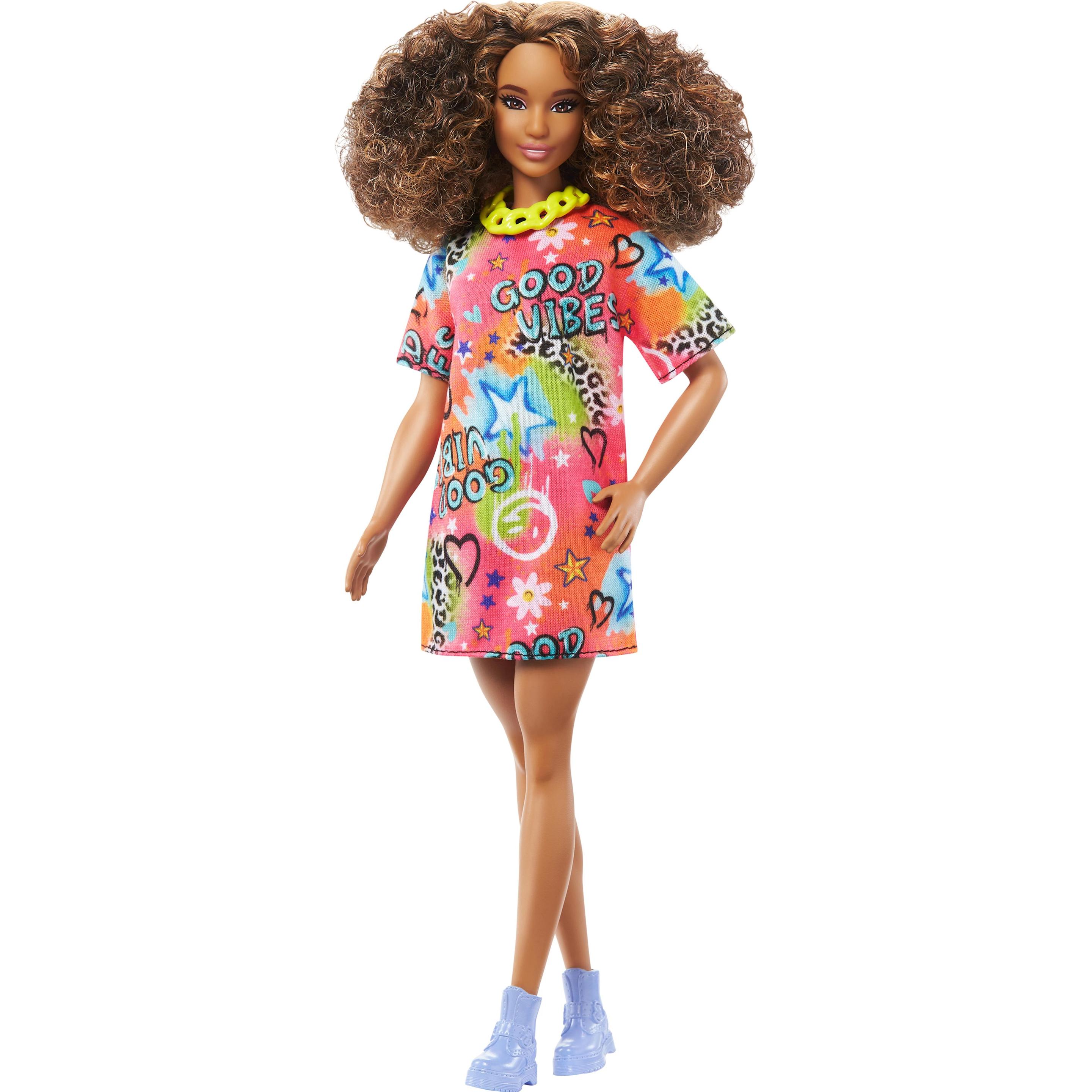 Barbie Fashionistas Puppe - Good Vibes T-Shirt Dress