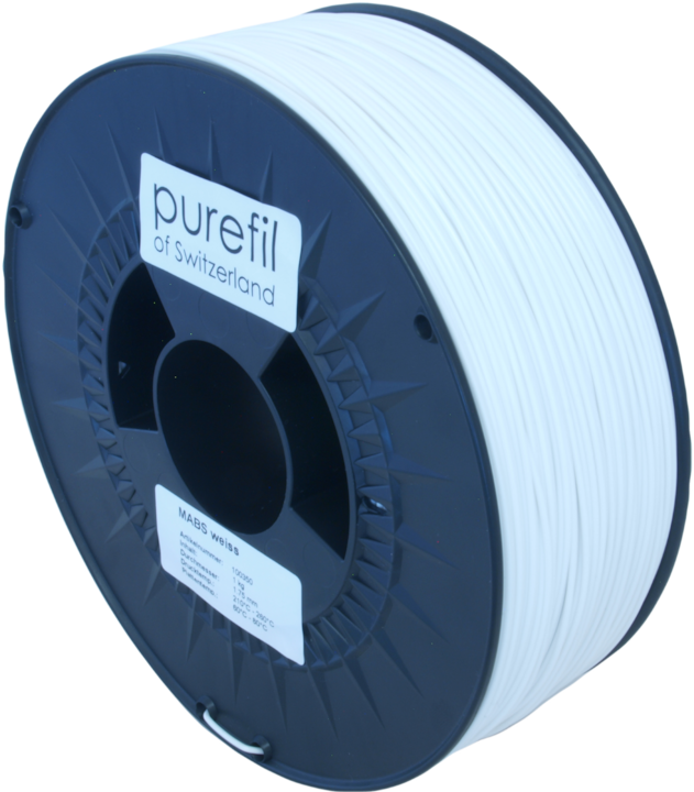 Actual product image Purefil Filament (MABS, 1.75 mm, 1000 g, White)