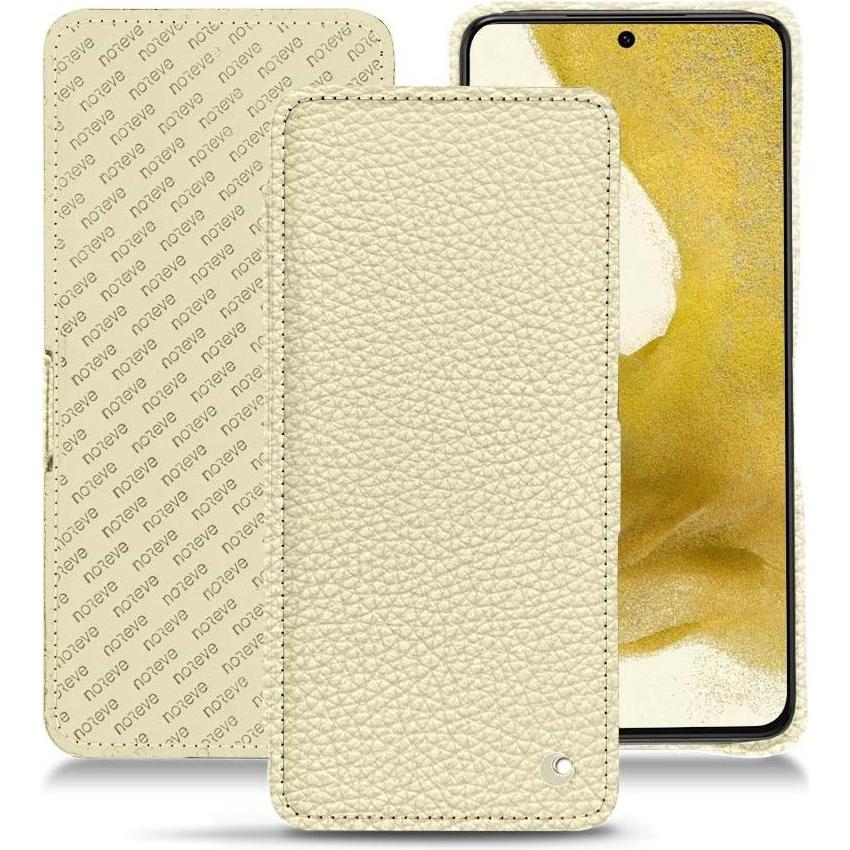 Thumbnail - Noreve Lederschutzhülle horizontal (Samsung Galaxy S22), Smartphone Hülle, Weiss