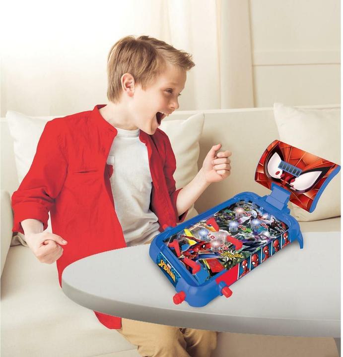 Produktbild Lexibook Marvel Spider-Man Flipperspiel (Deutsch, Englisch, Französisch, Italienisch, Niederländisch, Portugiesisch, Spanisch, 1 Spieler)