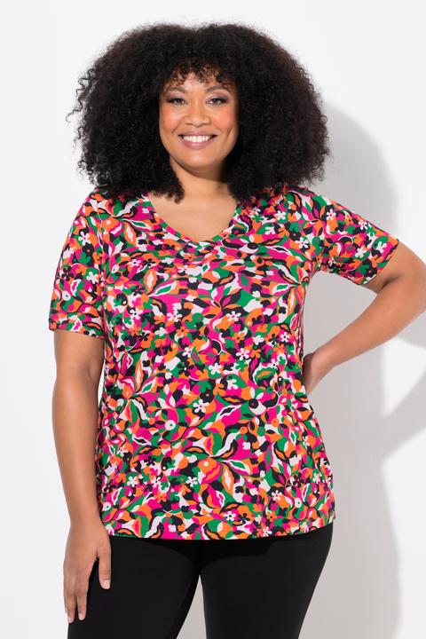 Produktbild Ulla Popken Longshirt, A-Linie, V-Ausschnitt, Halbarm (46, 48)