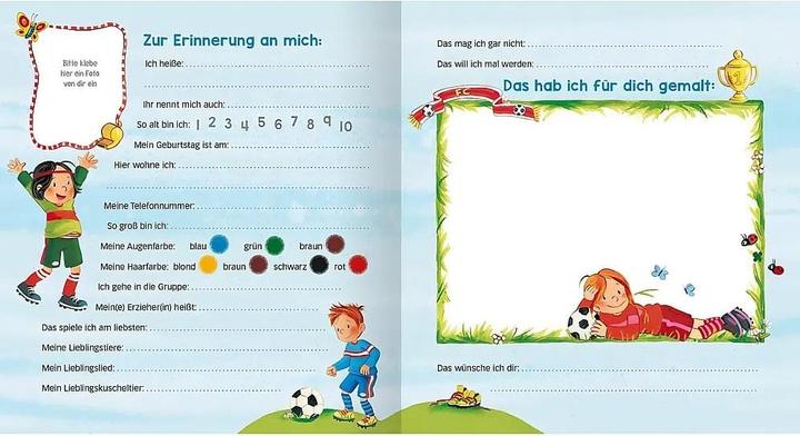 Actual product image Freundebuch Kindergarten Fussball (German, Sabine Kraushaar, 2018)