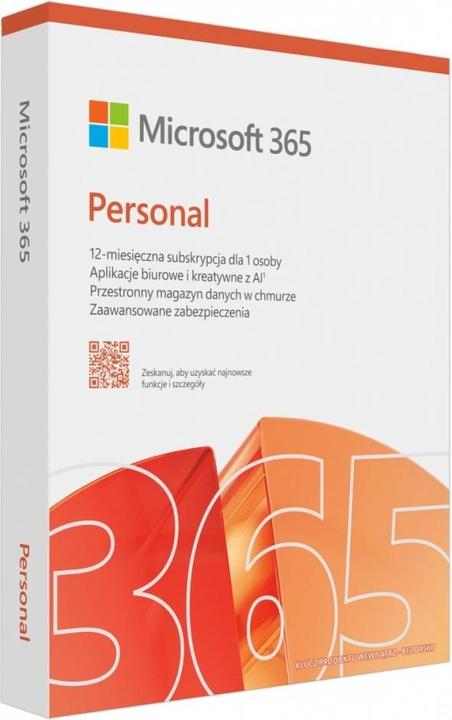 Produktbild Microsoft 365 Personal PL (1 osoba. 5 urządzeń  12 miesięcy wersja fizyczna Polska) (EP2-32454) (1 User, 12 Monate)