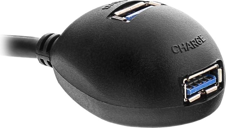 Actual product image InLine USB 3.0 extension A male / female black with stand 1m (1 m, USB 3.2 Gen 1)