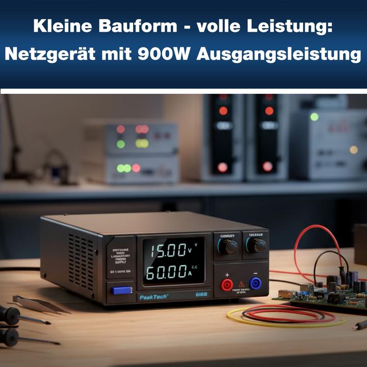 Actual product image Peaktech Labornetzgerät P 6168, 1...15 V, 0...60 A, 900 W
