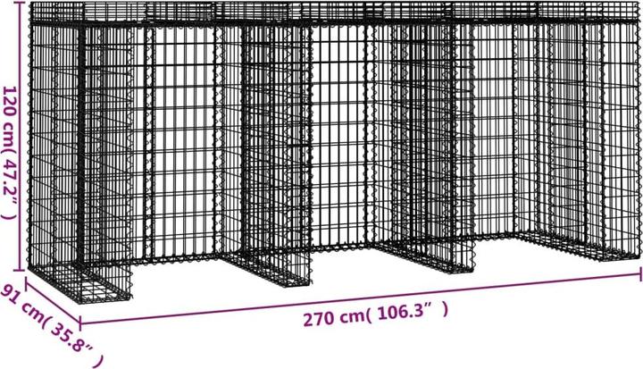 Produktbild vidaXL Gabionenwand