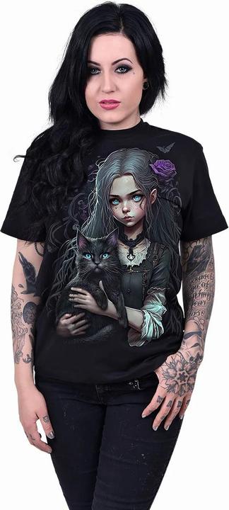 Actual product image Spiral Unisex Adult Goth Familiar T-Shirt (L)