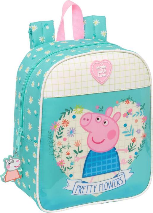 Peppa Pig Kinderrucksack Pretty flowers Gelb Minze 22 x 27 x 10 cm