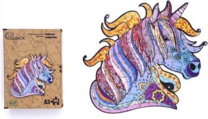 Actual product image Maksik Wooden puzzle fairy tale unicorn PuzA3-00721