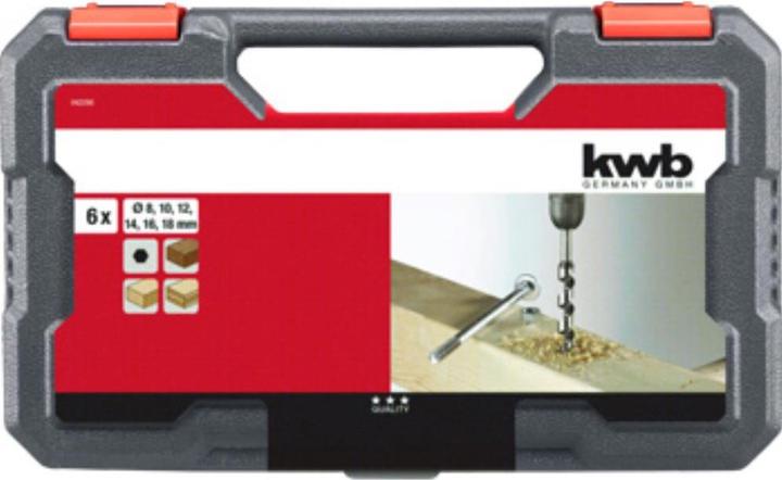 Produktbild kwb Schlangenbohrerset 6tlg. (12 mm, 16 mm, 10 mm, 18 mm, 14 mm, 8 mm)