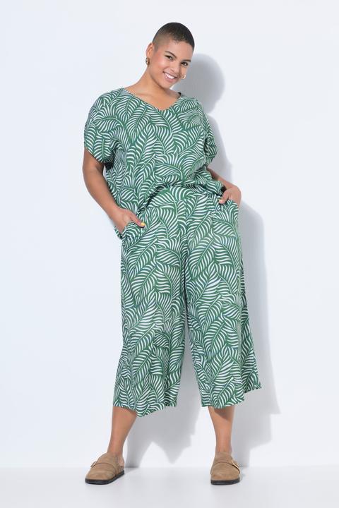 Produktbild Studio Untold Culotte, Wide Legs, Leafs-Print, Elastikbund (48)