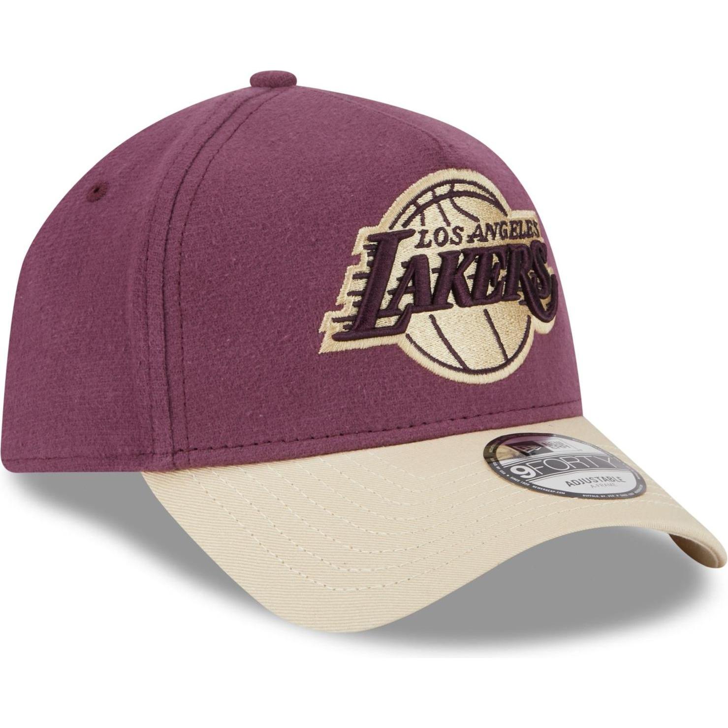 Thumbnail - New Era, Herren, Cap, A-Frame 9Forty Cap MOLESKIN Los Angeles Lakers, Rot, (One Size)