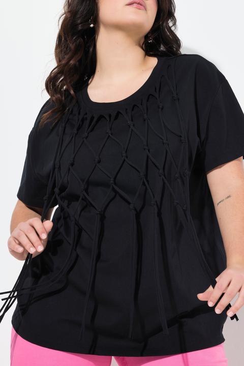 Produktbild Angel of Style T-Shirt, Boxy Fit, Knotenfransen (48)