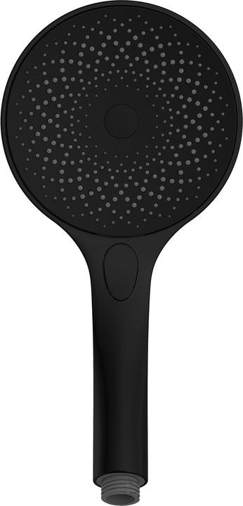 Produktbild Schütte Duschkopf Bad CAPRI Handbrause Schwarz matt Wassersparende Dichtung 60993 (3 Strahlarten, 8 l/min)