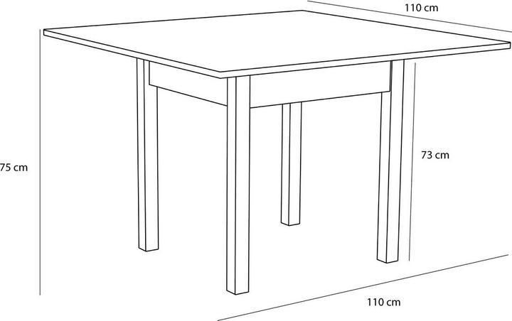 Image du produit Hübsch Geo Dining Table Natural (110 x 110 x 75 cm)