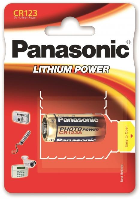 Actual product image Panasonic Photo Lithium (1 pcs., CR123A / CR123 / 123 / CR17345, 1550 mAh)