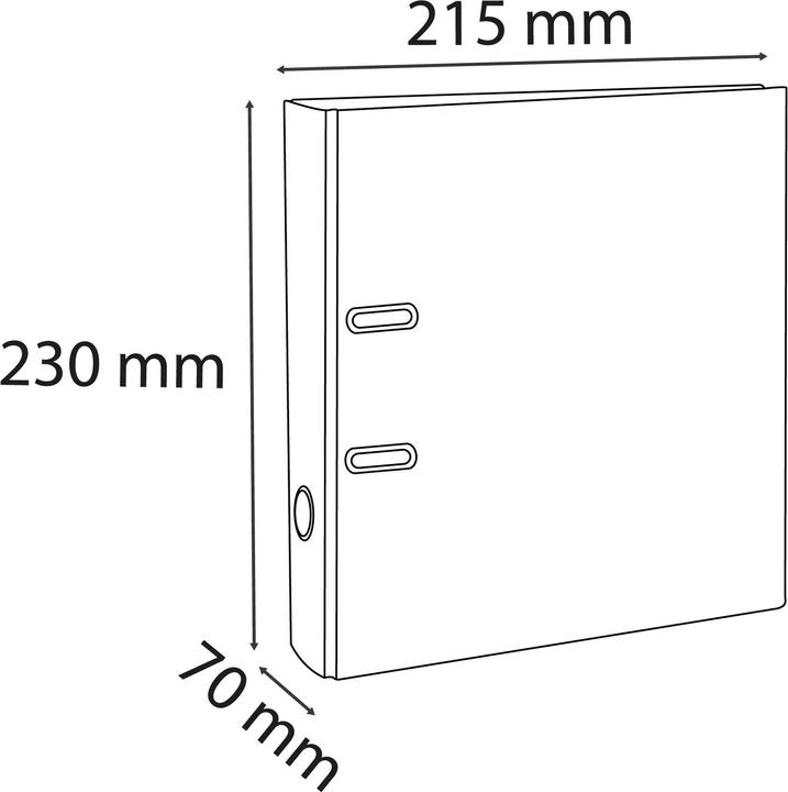 Image du produit Exacompta Marbre nuageux, DIN vertical, 70 mm, noir (A4, 70 mm, 1 pièce(s))