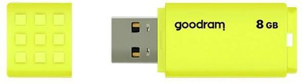 Produktbild Goodram UME2 - 8 GB - USB Typ-A - 2.0 - 20 MB/s - Kappe - Gelb (8 GB, USB-A)