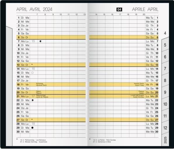Produktbild Rido Taschenkalender M-planer 8,7x15,3cm 1 Monat/2 Seiten Kunststoff blau 2025 (Deutsch)