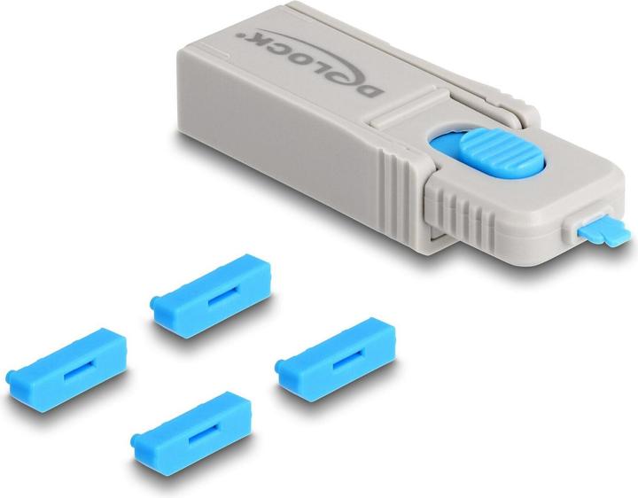 Actual product image Delock DisplayPort Port Blocker Set for DisplayPort sockets 4 pieces
