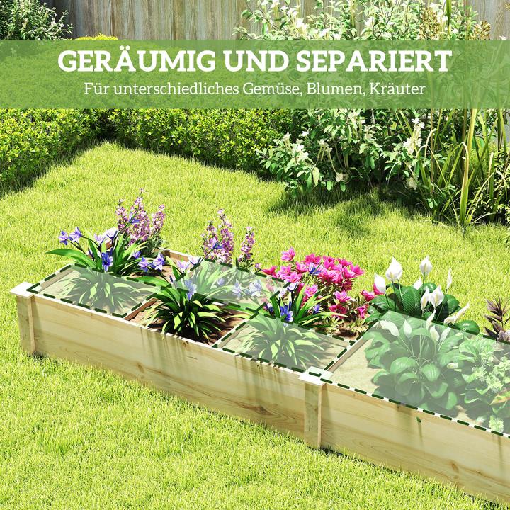 Produktbild Outsunny Erhöhtes Pflanzenbeet mit 2 Fächern