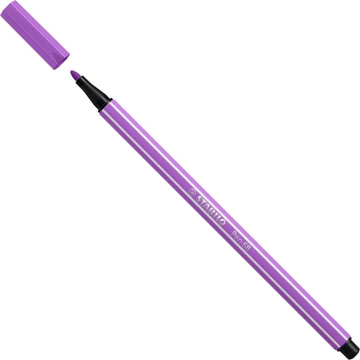 Image du produit STABILO Stylo feutre Premium - Pen 68 - Pack de 10 - prune (Prune, 10 x)