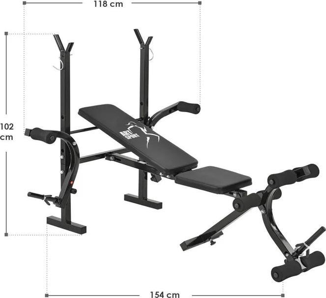 Actual product image Juskys ProfiGym weight bench