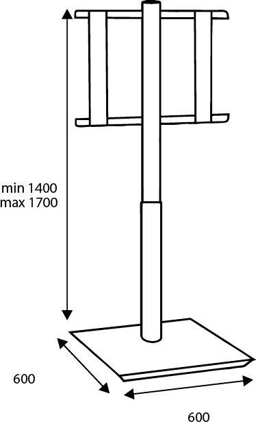 Image du produit Audioraq Pied de télévision SW (50", 40 kg)