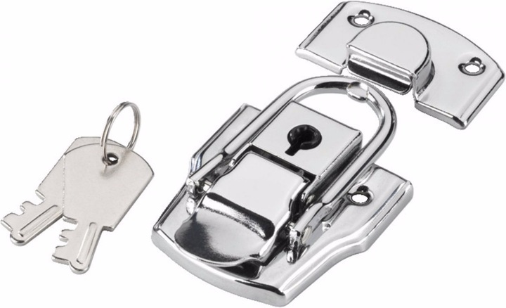 Produktbild Monacor Arretierungsverschluss, mit Schluessel, 77x44x14mm (1 Stk.)