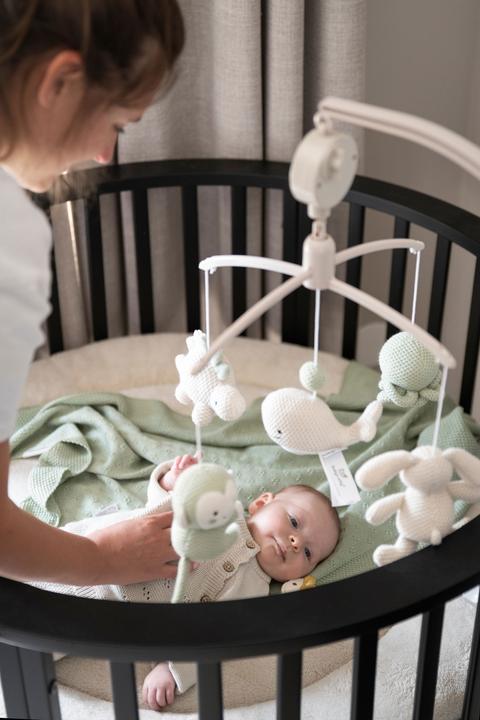 Actual product image Baby's only Musik Mobile Animals, Laurel Green/ Warm Linen