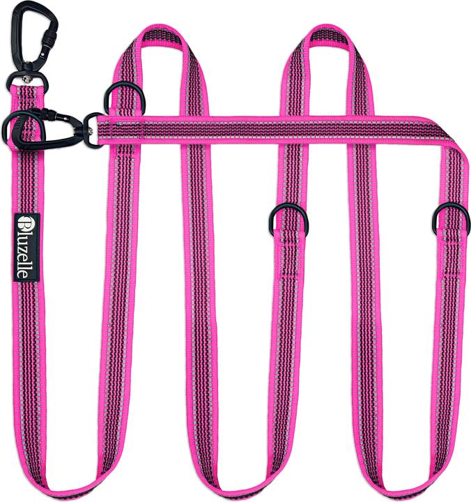 Produktbild Bluzelle 3m Hundeleine, Doppelleine Führleine mit Karabiner, Verstellbar (Hund)